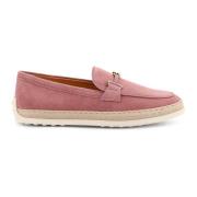 Tod's Mocka Loafer med Metaldetalj Pink, Dam