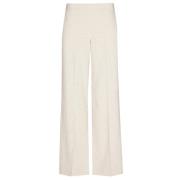 Marie Méro Velour Wide-Leg Byxor Beige, Dam