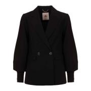 Freebird Svart Puffärm Blazer Black, Dam