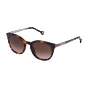 Carolina Herrera Brun Bicolor Acetat Solglasögon med UV-skydd Multicol...