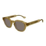 Gucci Stiliga solglasögon med bruna linser Yellow, Unisex