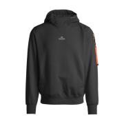 Parajumpers Svart Electra Man Sweatshirt Black, Herr