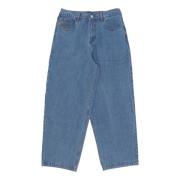 Usual Svarta Denim Jeans med Logo Blue, Herr