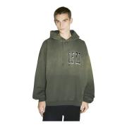 032c Logo Print Bubble Hooded Sweatshirt Green, Herr