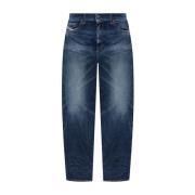 Diesel Stiliga Dambyxor Aw24 Blue, Dam