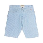 Roy Roger's Randig bomull Bermuda shorts White, Herr