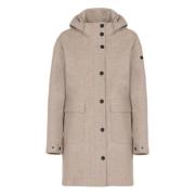 RRD Taupe Ull Kashmir Parka Huva Kappa Beige, Dam