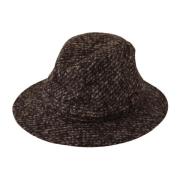 Dolce & Gabbana Grå Tweedhatt med Bred Kulle Gray, Dam