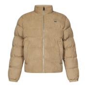 Lacoste Beige Corduroy Quilted Jacket Beige, Herr