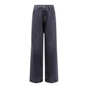 Off White Vintage Svarta Denimbyxor Black, Herr