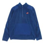 Nike Hög Hals Fleece Zip Jacka Blå/Orange Blue, Herr