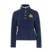 Sporty & Rich Crest Polar Seatshirt Blue, Dam