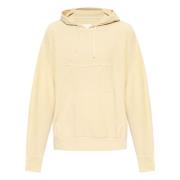 Givenchy Velvet Hoodie med präglad logotyp Beige, Herr