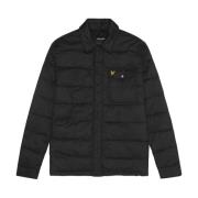 Lyle & Scott LS Vävda Skjortor Vadderad Krage Jacka Black, Herr