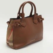 Burberry Vintage Pre-owned Tyg totevskor Brown, Dam