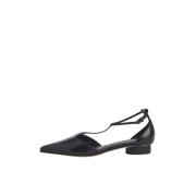 Studio Amelia Svarta Ballerina Platta Skor Black, Dam