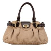 Salvatore Ferragamo Pre-owned Pre-owned Canvas handvskor Brown, Dam