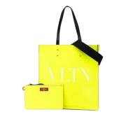 Valentino Vintage Pre-owned Laeder axelremsvskor Yellow, Dam