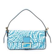 Fendi Vintage Pre-owned Belagd canvas fendi-vskor Blue, Dam