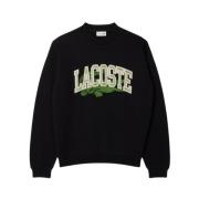 Lacoste Fransk Stil Sweatshirt med Originaltryck Black, Herr