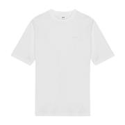 Nn07 Präglad Logotyp Vit Bomull T-shirt White, Herr