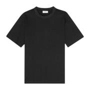 Nn07 Präglad Logotyp Svart Bomull T-shirt Black, Herr