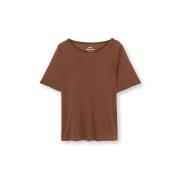 Mads Nørgaard Brun Tence Morty Topp T-Shirt Brown, Dam