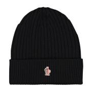 Moncler Svart Ull Grenoble Mössa Black, Herr