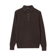 Brooks Brothers Ull-Kashmir Polo Tröja Brown, Herr