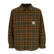 Carhartt Wip Quiltad Flanellskjortjacka Rutig Stil Brown, Herr