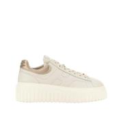 Hogan Sportiga och mångsidiga H-Stripes sneakers Beige, Dam