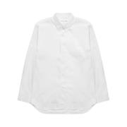 Comme des Garçons Fransk Vävd Skjorta Bred Passform White, Herr