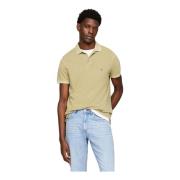 Tommy Hilfiger Faded Olive Polo Shirt med Broderad Logotyp Green, Herr