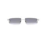 Cartier Stiliga båglossa solglasögon Gray, Unisex