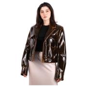 Sportmax Brun Blank Macro Jacka Brown, Dam