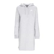 Nike Sporty Hoodie Klänning med Sidoslitsar Gray, Dam