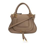 Chloé Handväska Marcie Dubbel Medium Beige, Dam