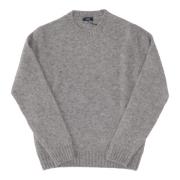 Herno Alpacka-ull Crewneck Tröja Gray, Herr