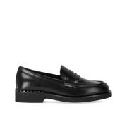 ASH Svart läder studs loafer Black, Dam