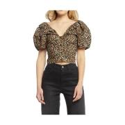 PINKO Bruna Bomullstoppar & T-shirt Brown, Dam