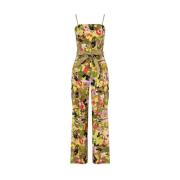 Rinascimento Camouflage satin palazzo jumpsuit Multicolor, Dam