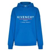 Givenchy Blå Sweatshirt med Logotyptryck Blue, Herr