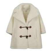 Max Mara Vit Cape Wrap Poncho White, Dam