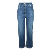 Love Moschino Stiliga Jeans med Bomullsblandning Blue, Dam