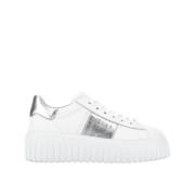 Hogan Ränder Sneakers med Memory Foam Innersula White, Dam