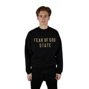 Fear Of God Fleece Crewneck Black, Herr