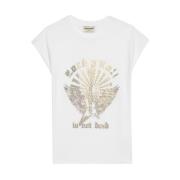 Zadig & Voltaire Rock'n'Roll Guitar Wings Tank Top White, Dam