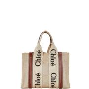 Chloé Pre-owned Pre-owned Canvas handvskor Beige, Dam