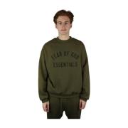 Fear Of God Oliv Fleece Crewneck Modern Stil Green, Herr