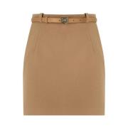 Elisabetta Franchi Kamel Bälteskjol Beige, Dam